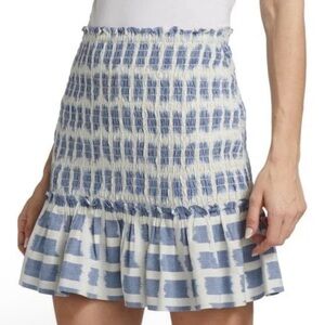 Veronica Beard Aloya Smocked Skirt